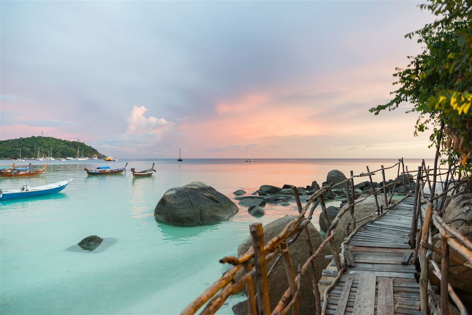 Pattaya Holzbrücke am Strand
